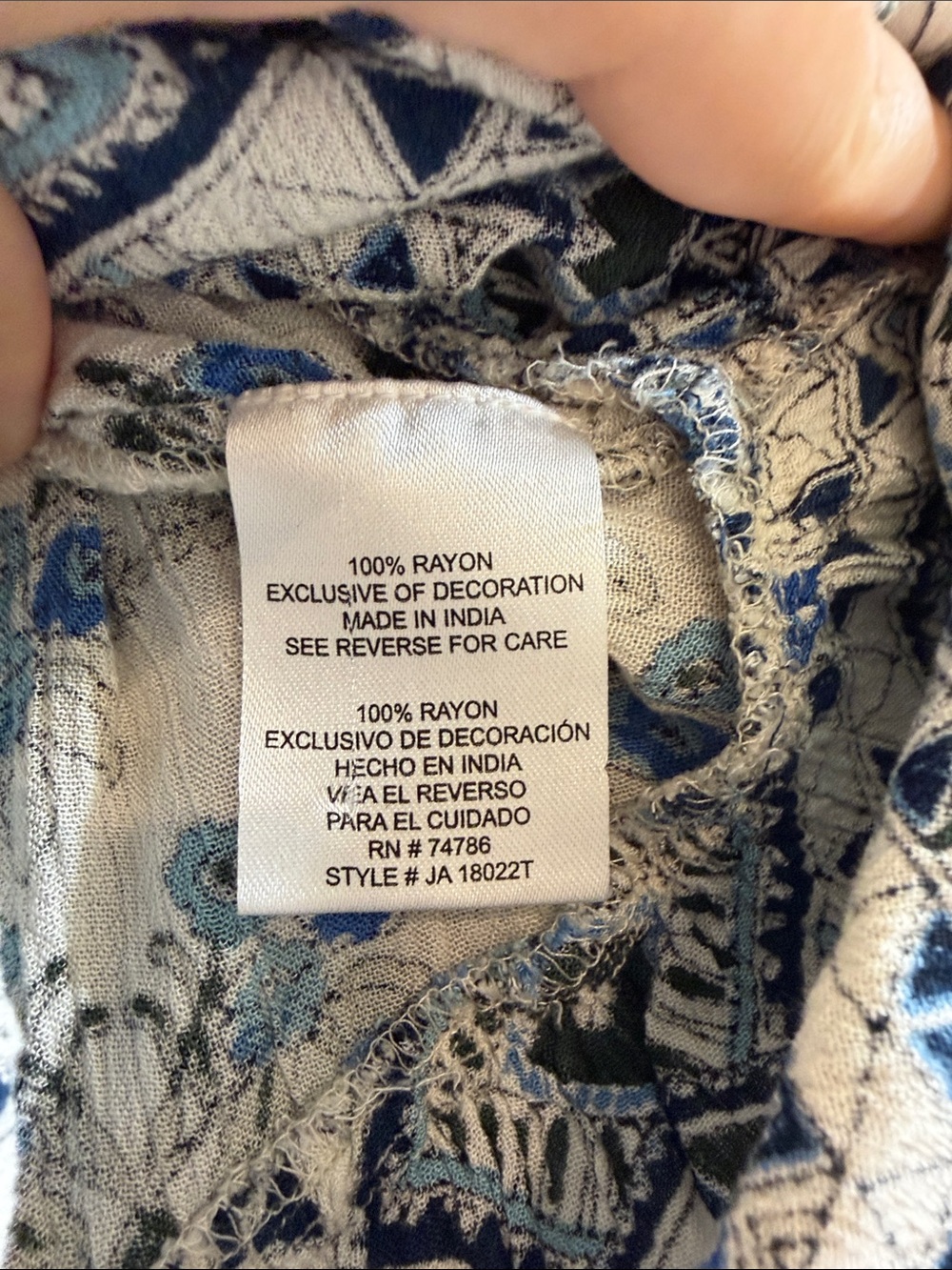 Patrons of Peace White High-Low Tank with Floral Print and Embroidered Trim - Picture 7 of 7